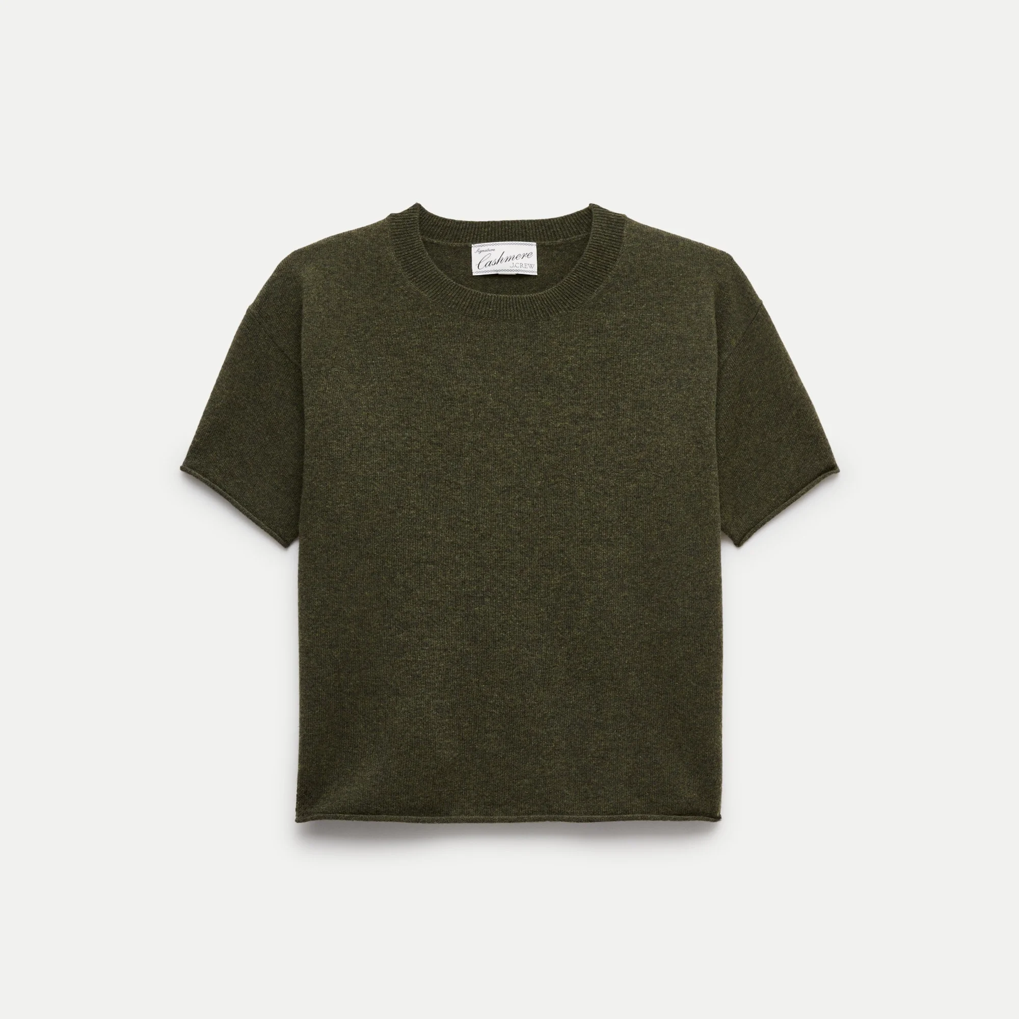 Rolled cashmere relaxed sweater-tee - 1