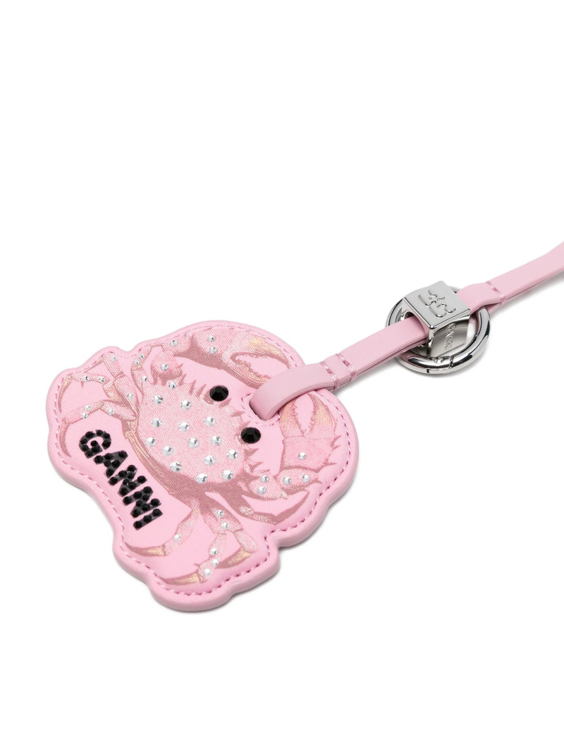 GANNI Ganni Crab-motif Crystal-embellished Keyring outlook