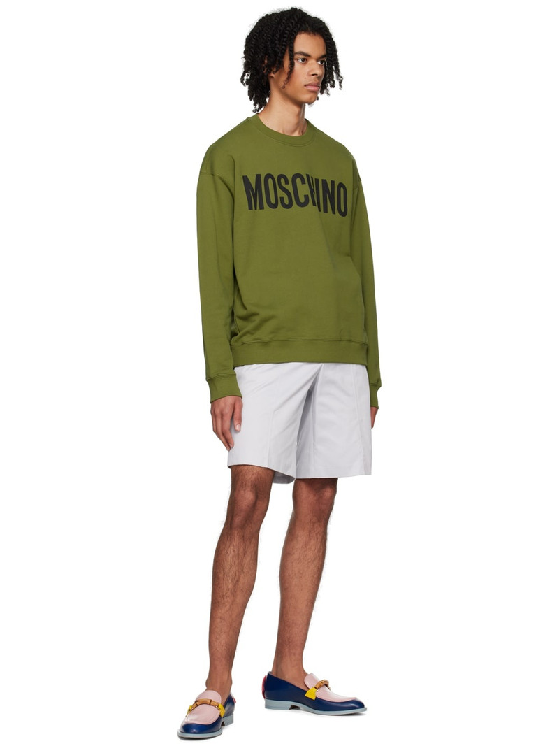 Moschino Green Printed Sweatshirt outlook