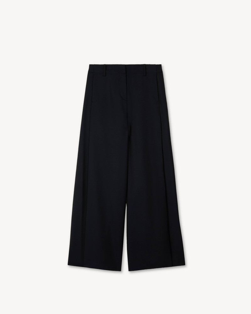 Wide leg pants in virgin wool 1