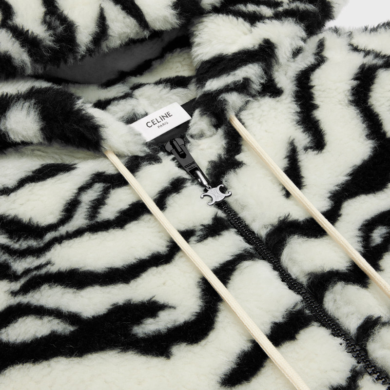 celine jacket in tiger-print fleece 3