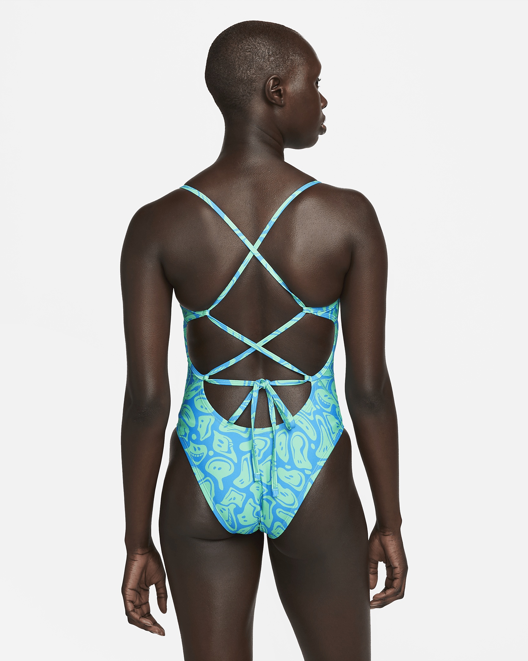 Nike Women's Swim HydraStrong Lace-Up Tie-Back One-Piece Swimsuit - 2