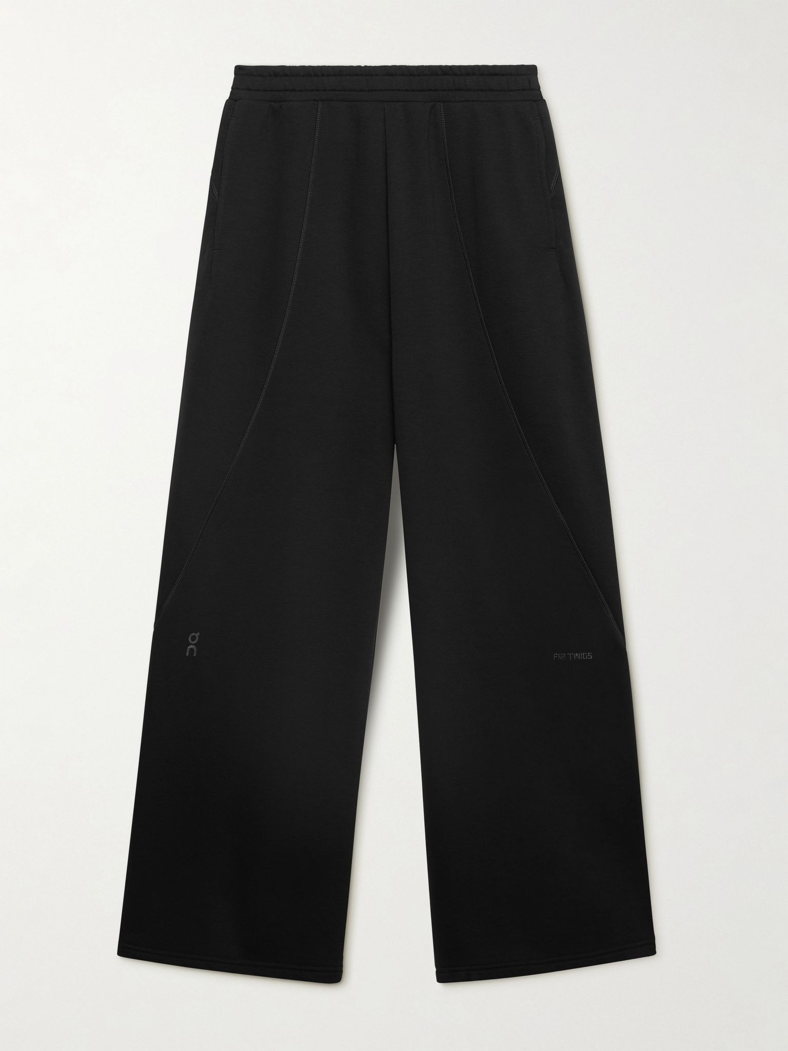 + FKA twigs Club cotton-blend jersey wide-leg track pants Black - 1