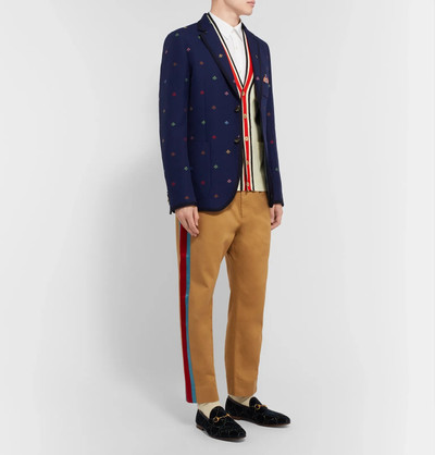 GUCCI Slim-Fit Striped Wool Cardigan outlook