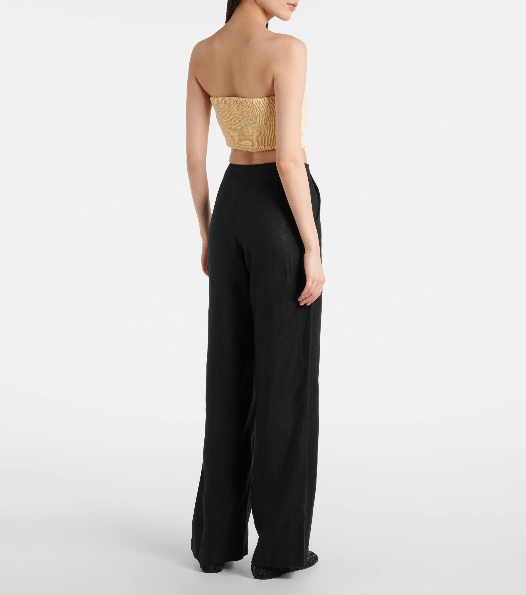 Antibes strapless linen top - 3