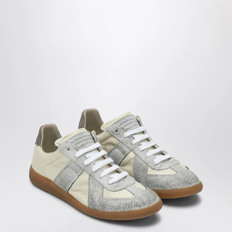 Maison Margiela Replica Sneakers In Light Beige And Grey Women - 1