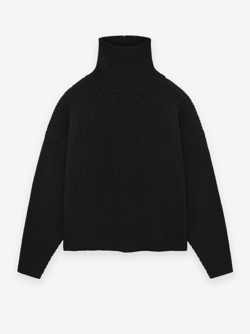 Heavy Waffle Turtleneck - 1