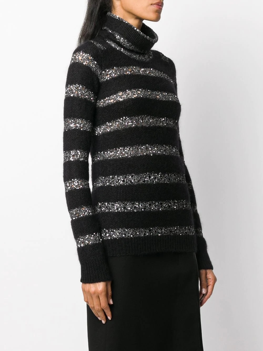 striped knitted jumper - 3