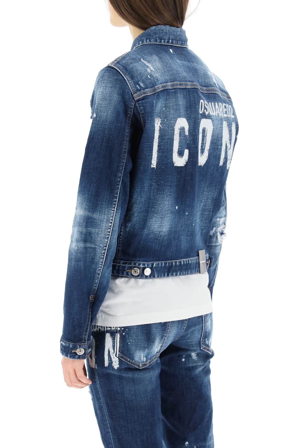 'ICON' PRINT JEAN JACKET - 4