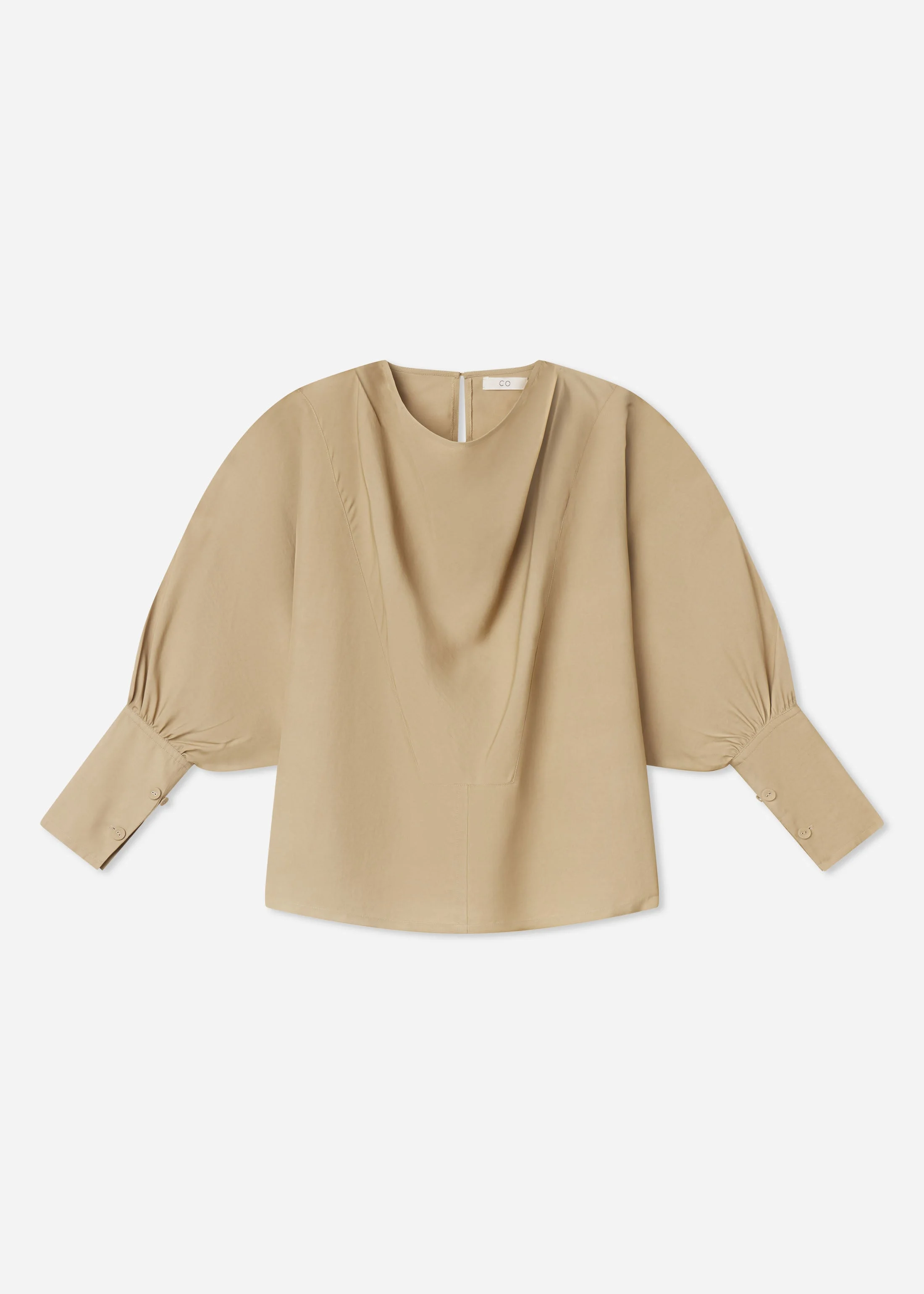 Draped Tunic Top in Viscose Silk - 1