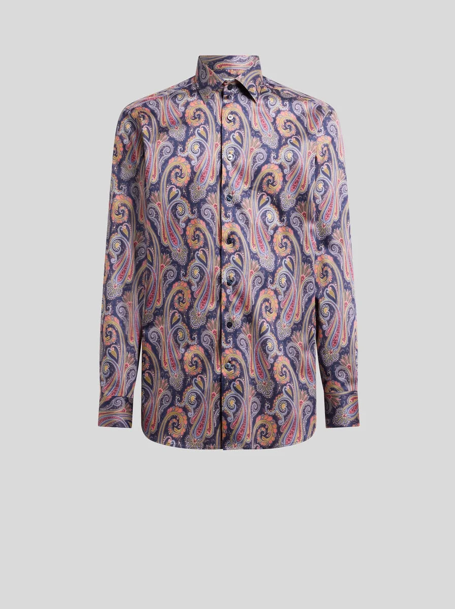 PAISLEY COTTON SATIN SHIRT - 1