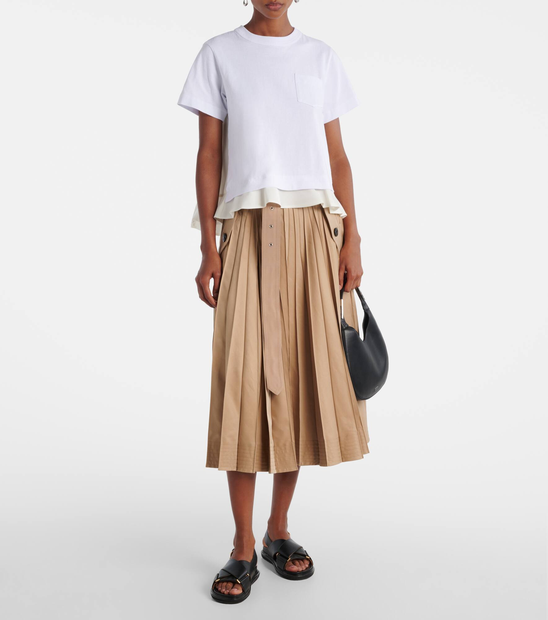Twill and cotton T-shirt - 2