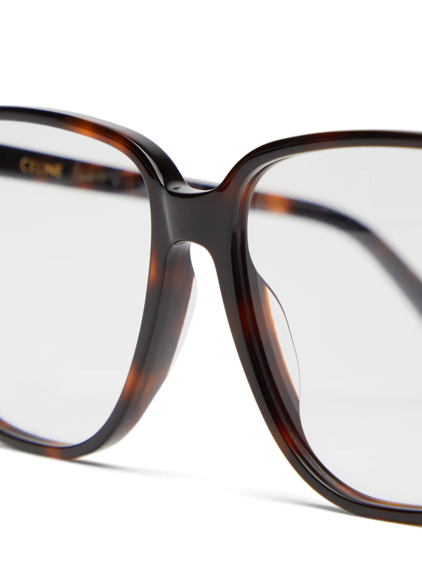 Square tortoiseshell-acetate glasses - 5