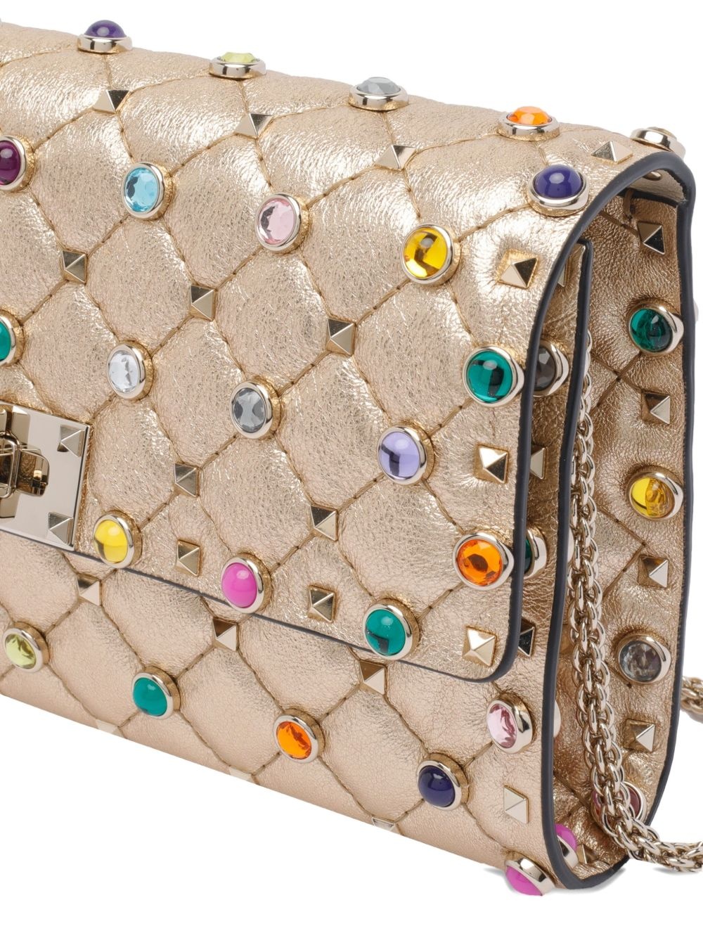 Rockstud Spike jewel-embellished pochette - 4