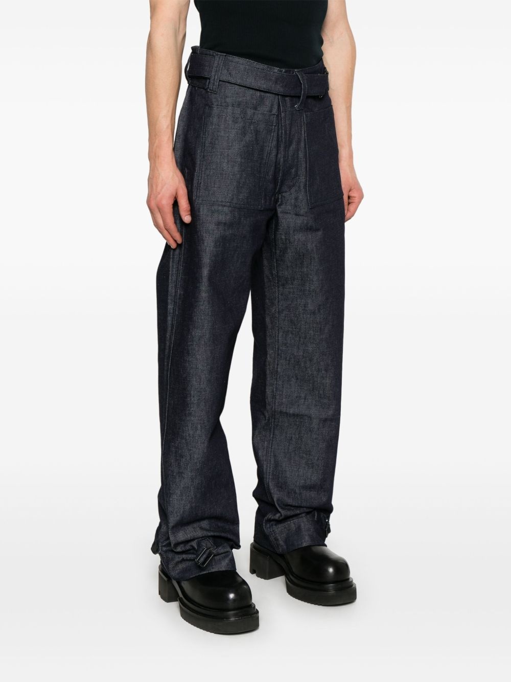 belted jeans - 3