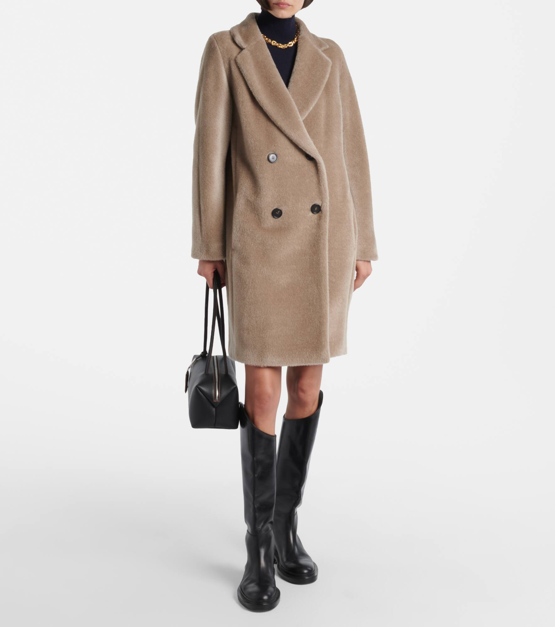 Roseto alpaca and wool coat - 6