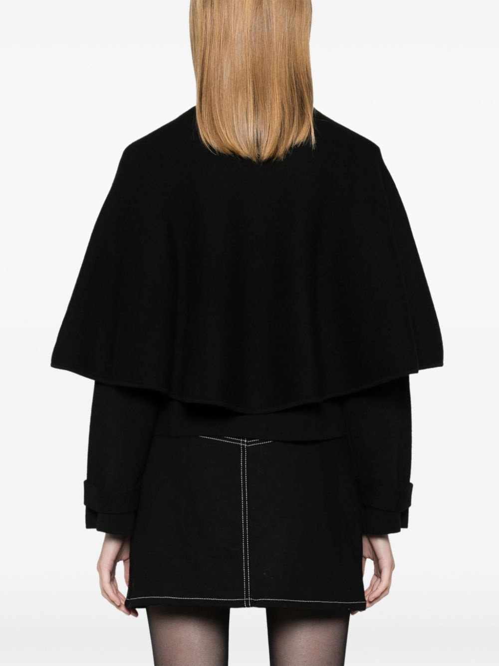 cape-effect cardigan - 4
