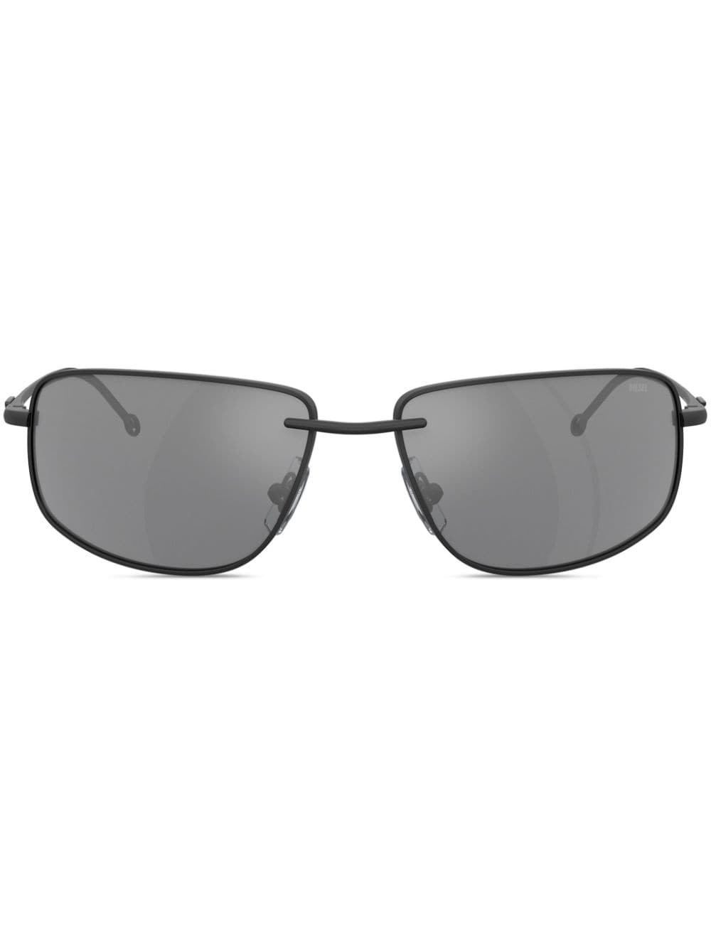 logo-plaque rectangle-frame sunglasses - 1