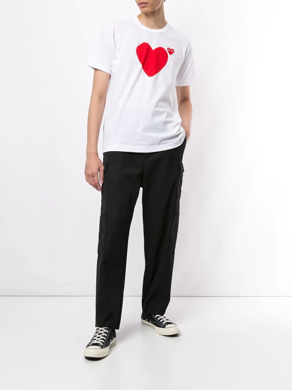 heart print logo T-shirt - 2