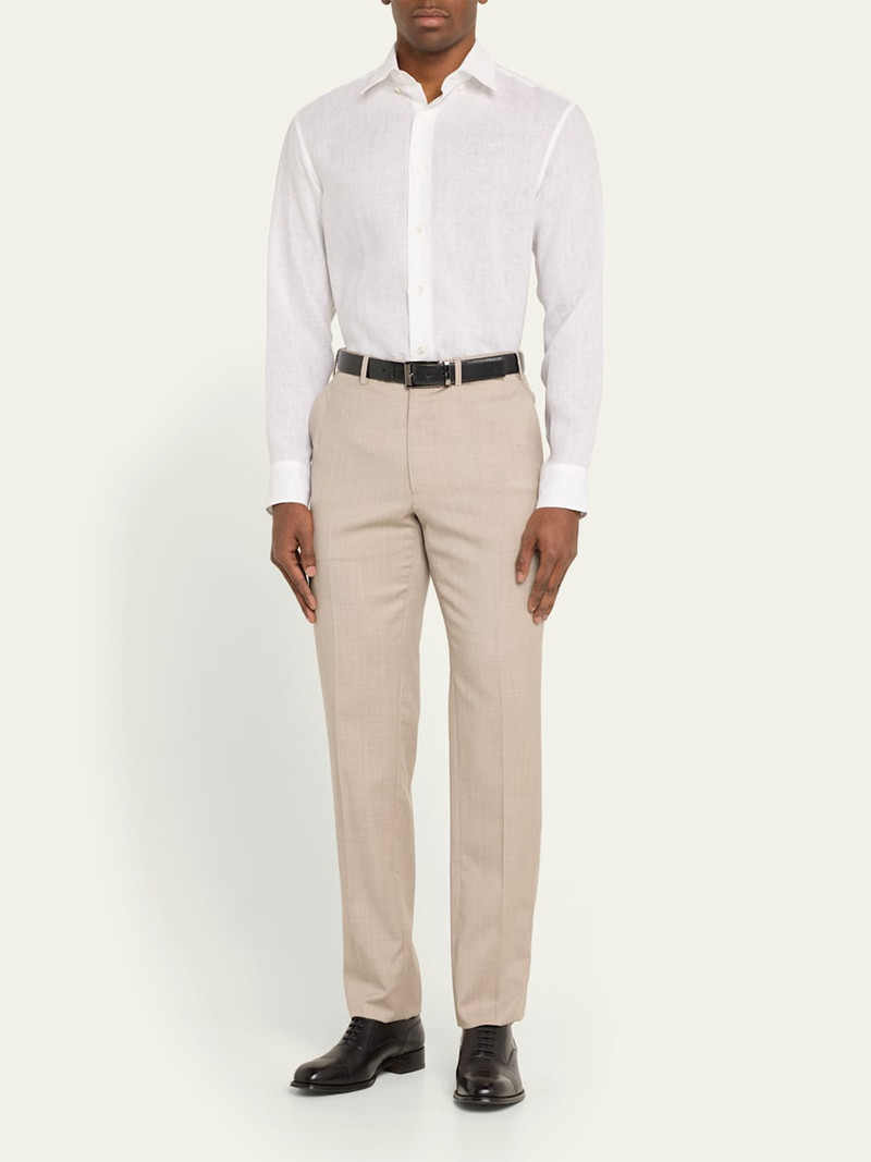 Brioni Men's Solid Linen Sport Shirt outlook