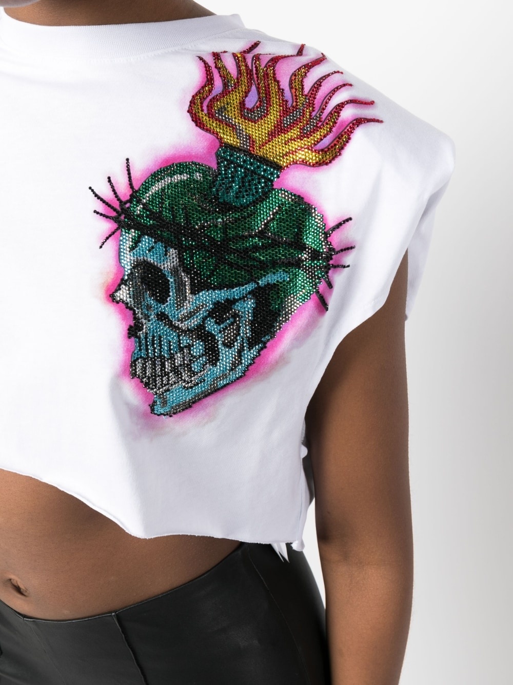 Love Tattoo cropped T-shirt - 5