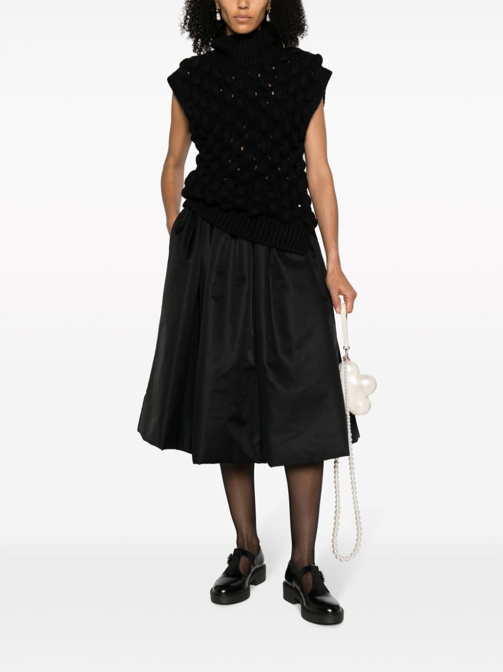 sleeveless turtleneck jumper - 2
