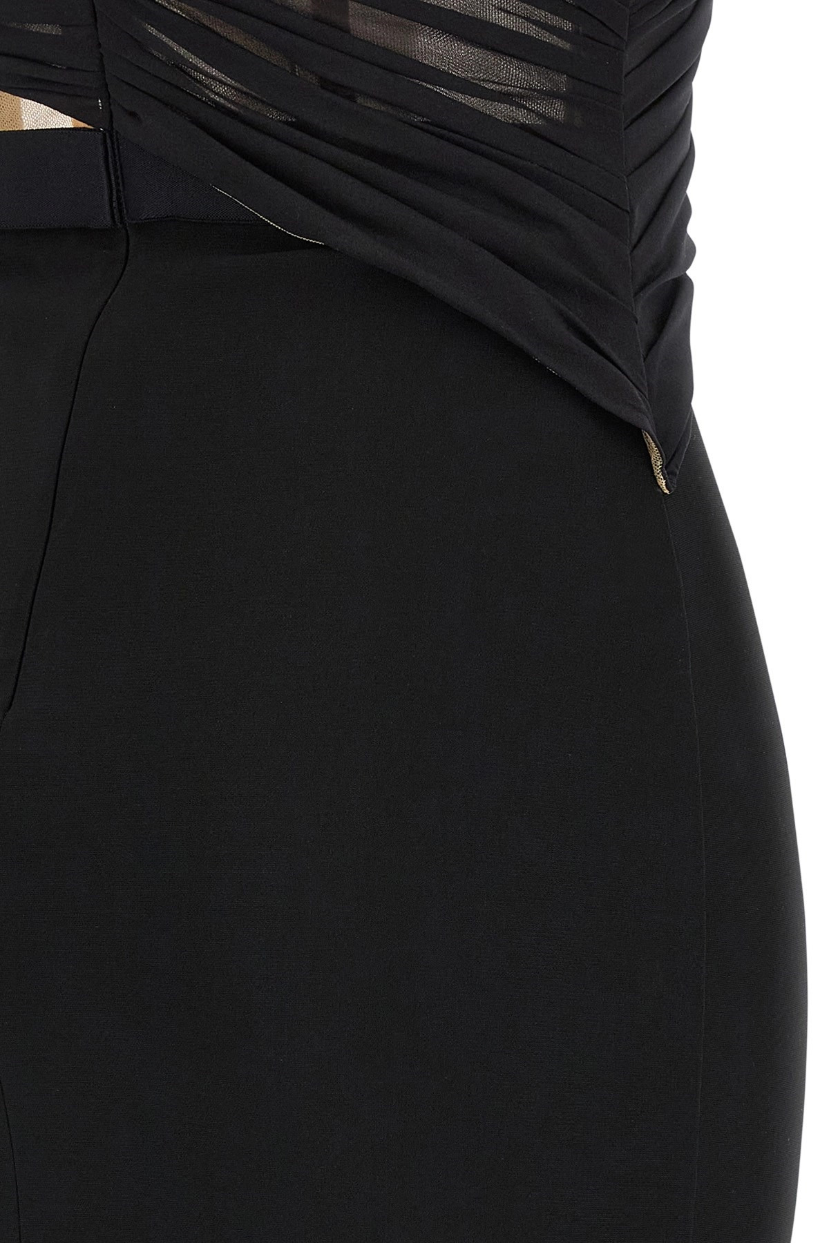 'Corsetted Draped Maxi' dress - 4