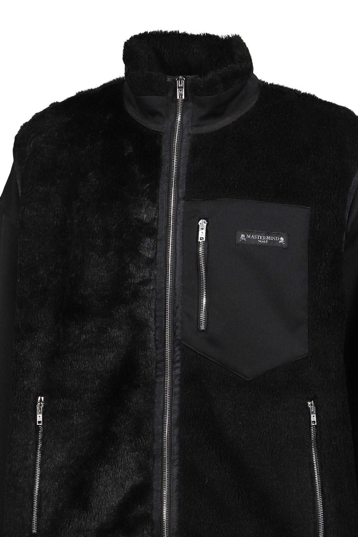 LAYERED SHERPA JACKET / BLK - 4