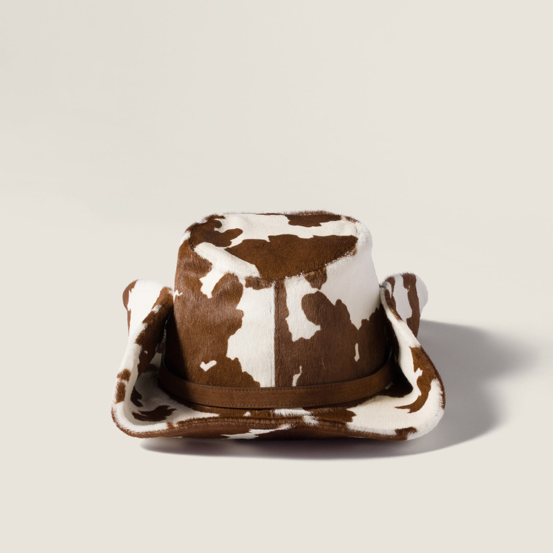 Printed leather cowboy hat 3