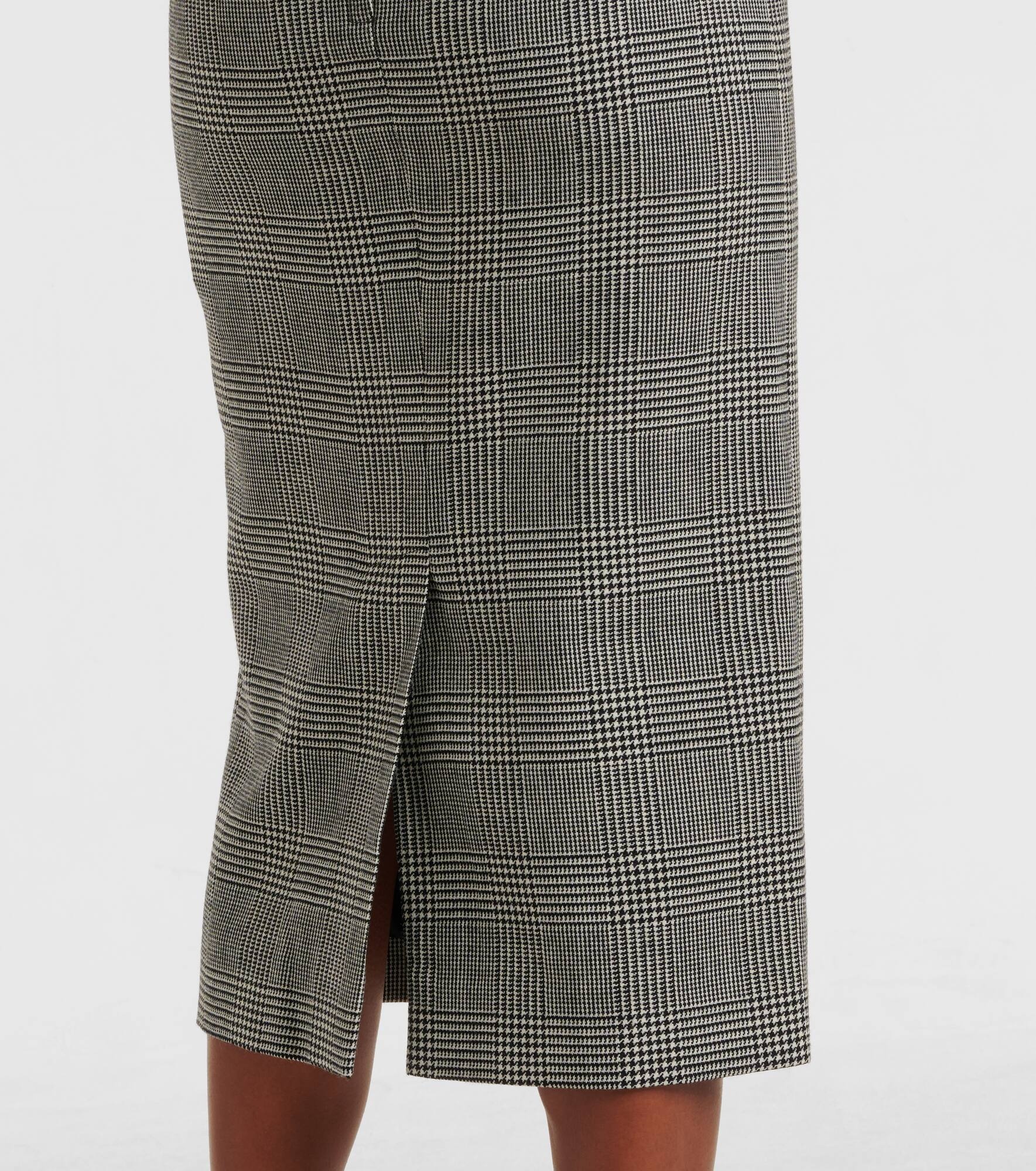 Prince of Wales check virgin wool midi skirt - 5