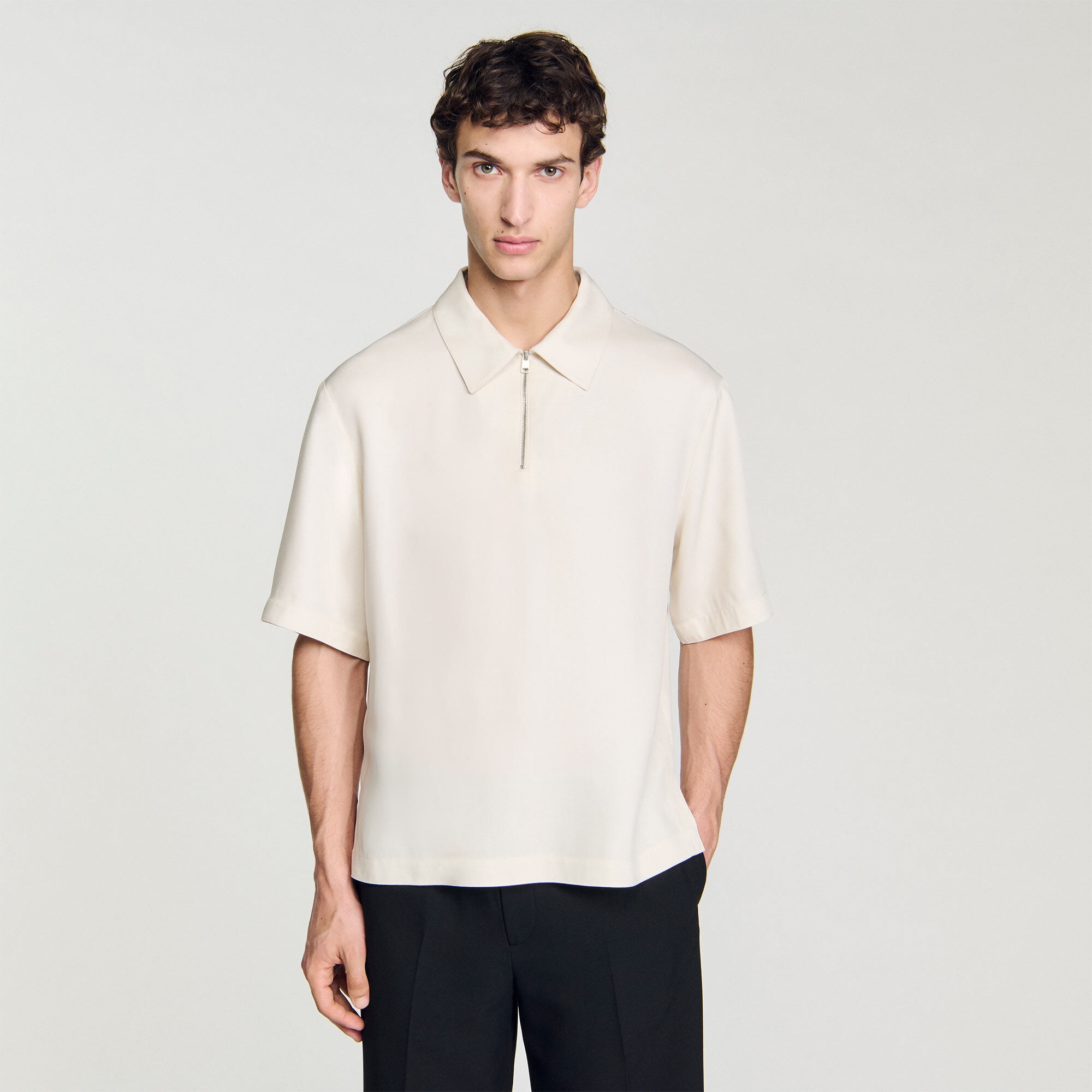 LOOSE-FIT SHIRT WITH ZIPPED COLLAR - 5
