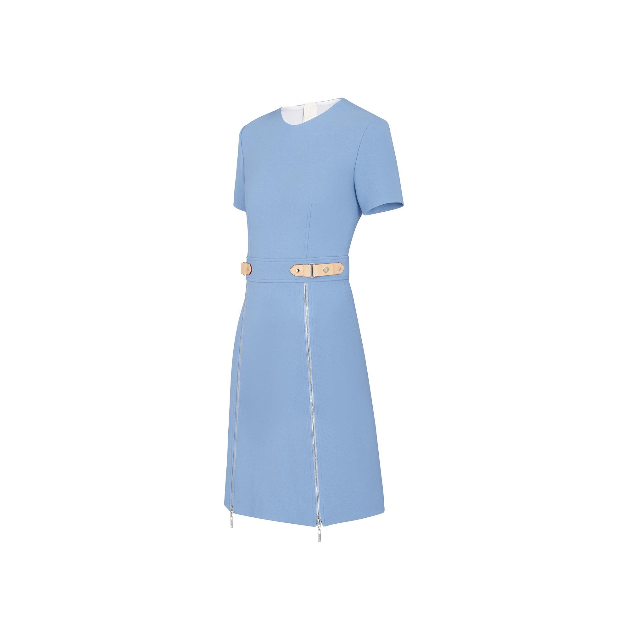 Short-Sleeved Dress With Zip Detail - 2