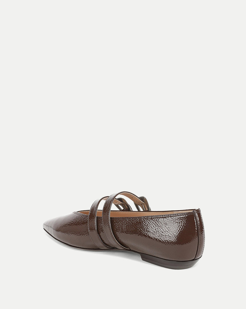 VERONICA BEARD BANCROFT LEATHER MARY JANE FLAT outlook