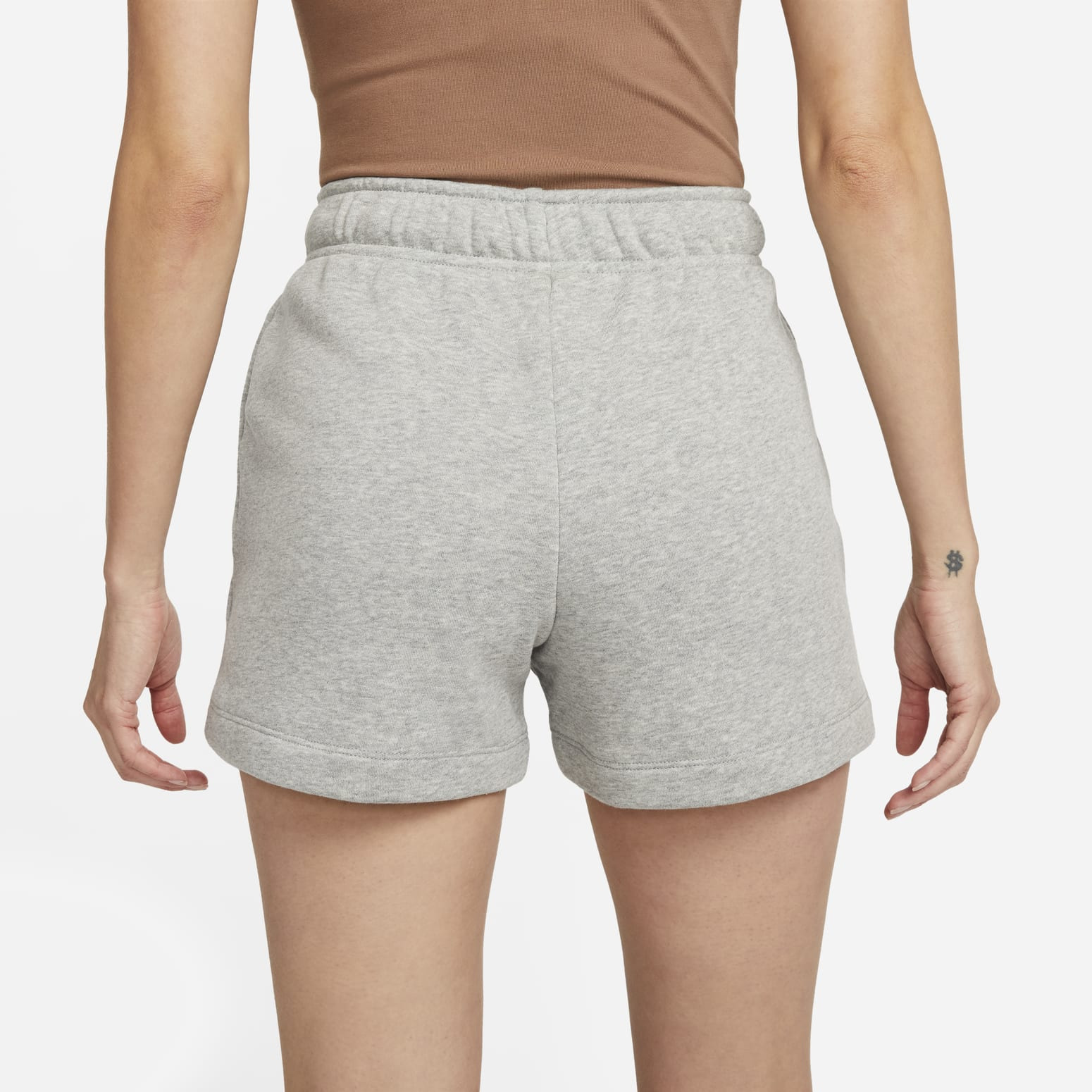 (WMNS) Nike Sportswear Club Fleece Mid-rise Shorts 'Grey' DQ5803-063 - 2