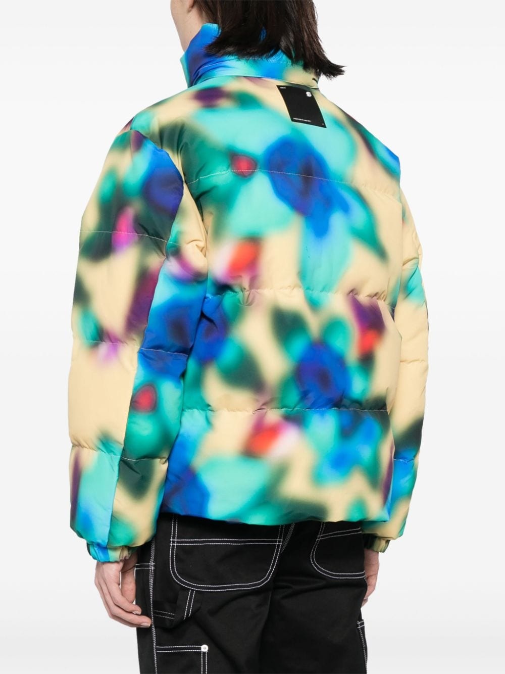 abstract-print padded jacket - 4