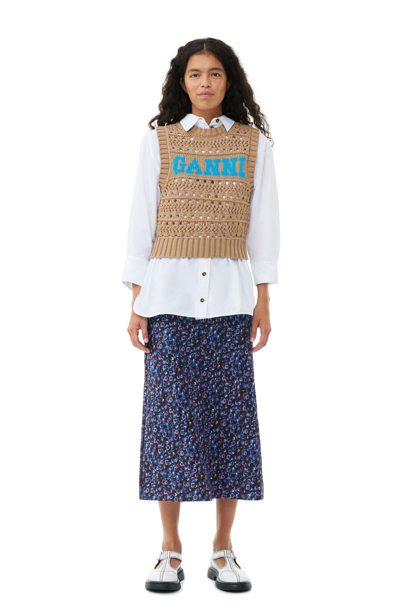 BROWN COTTON ROPE SHORT VEST - 4
