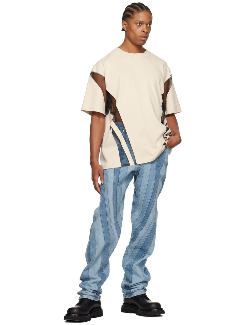 MUGLER Blue Spiral Jeans outlook