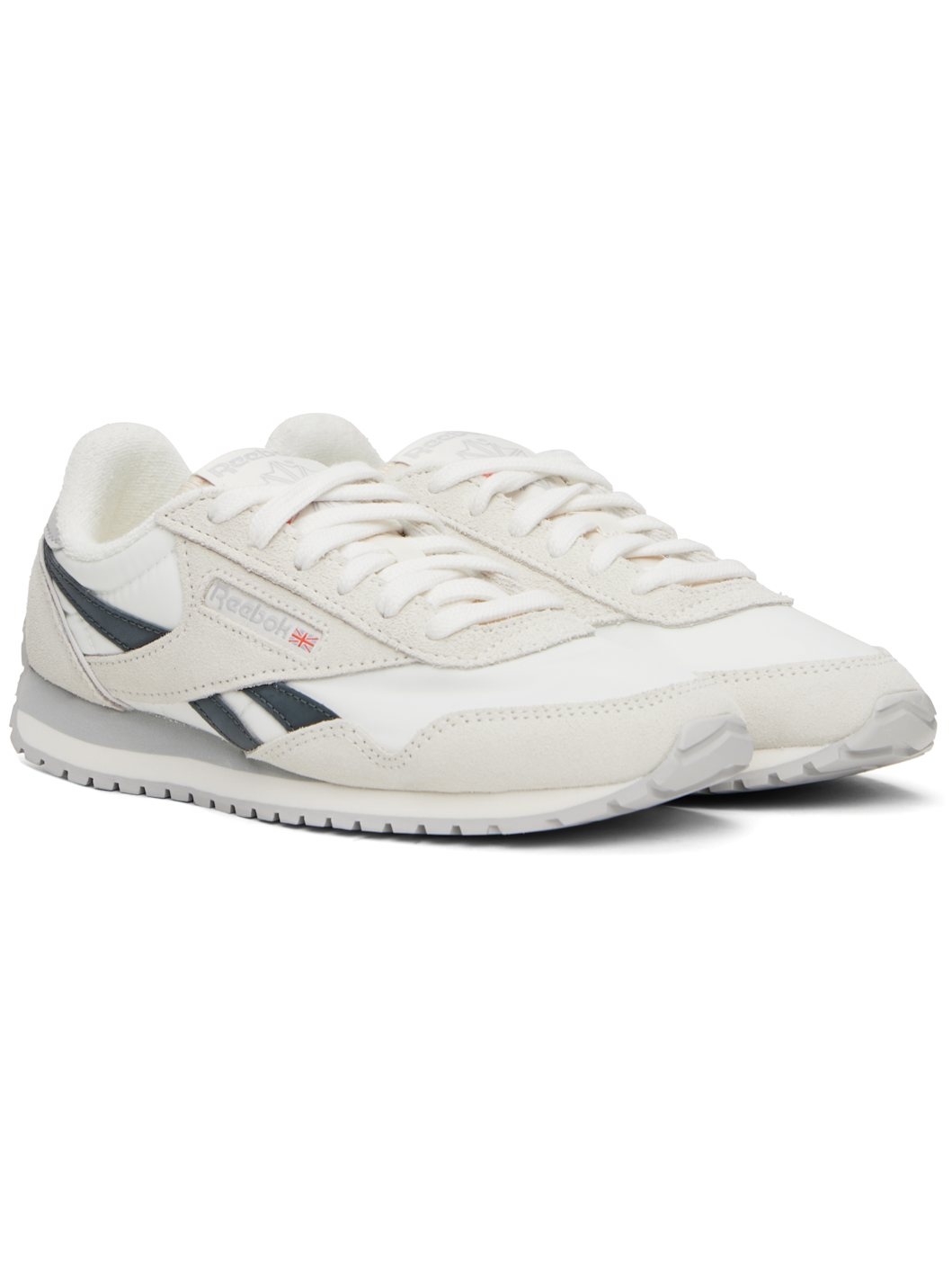 White & Gray Classic AZ Sneakers - 4