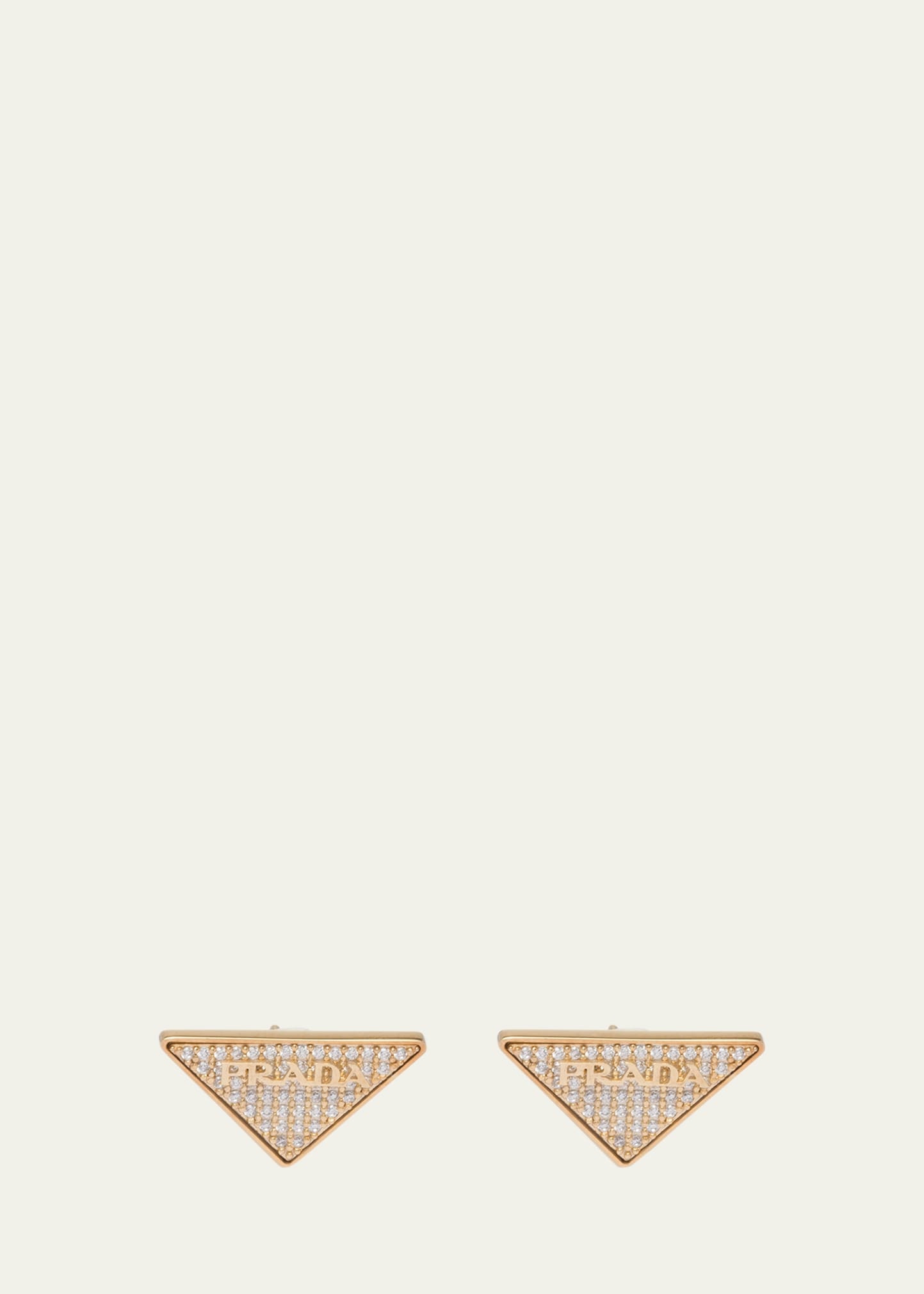 Crystal Logo Symbole Stud Earrings - 1