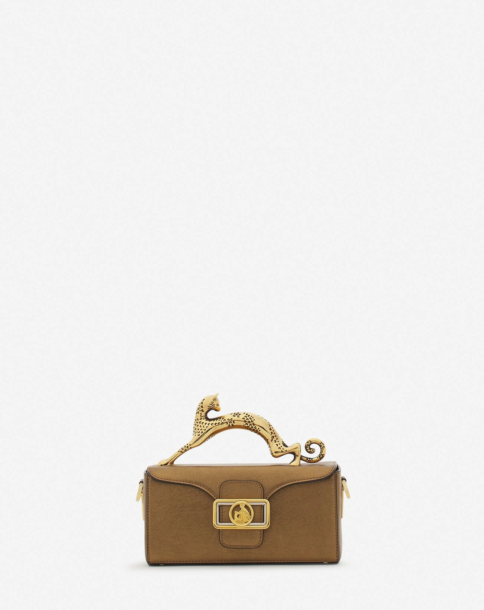 NANO PENCIL CAT BAG IN METALLIC GRAINED LEATHER - 1