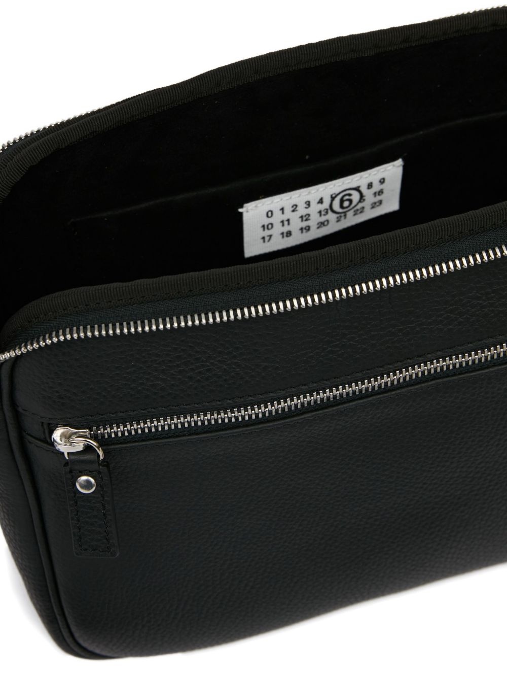 textured leather messenger bag - 5