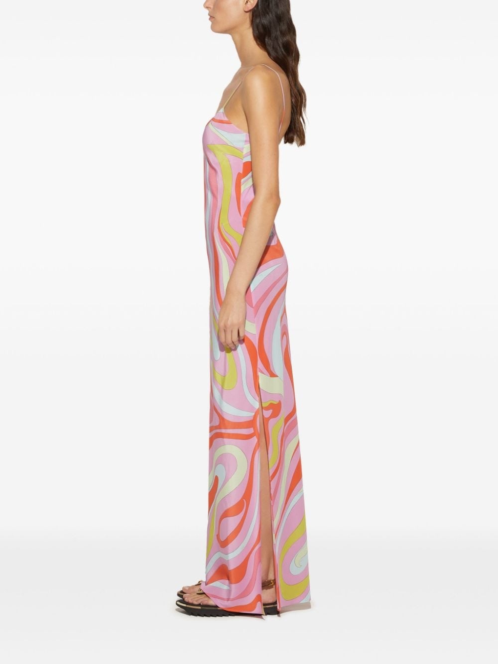Marmo-print silk dress - 3