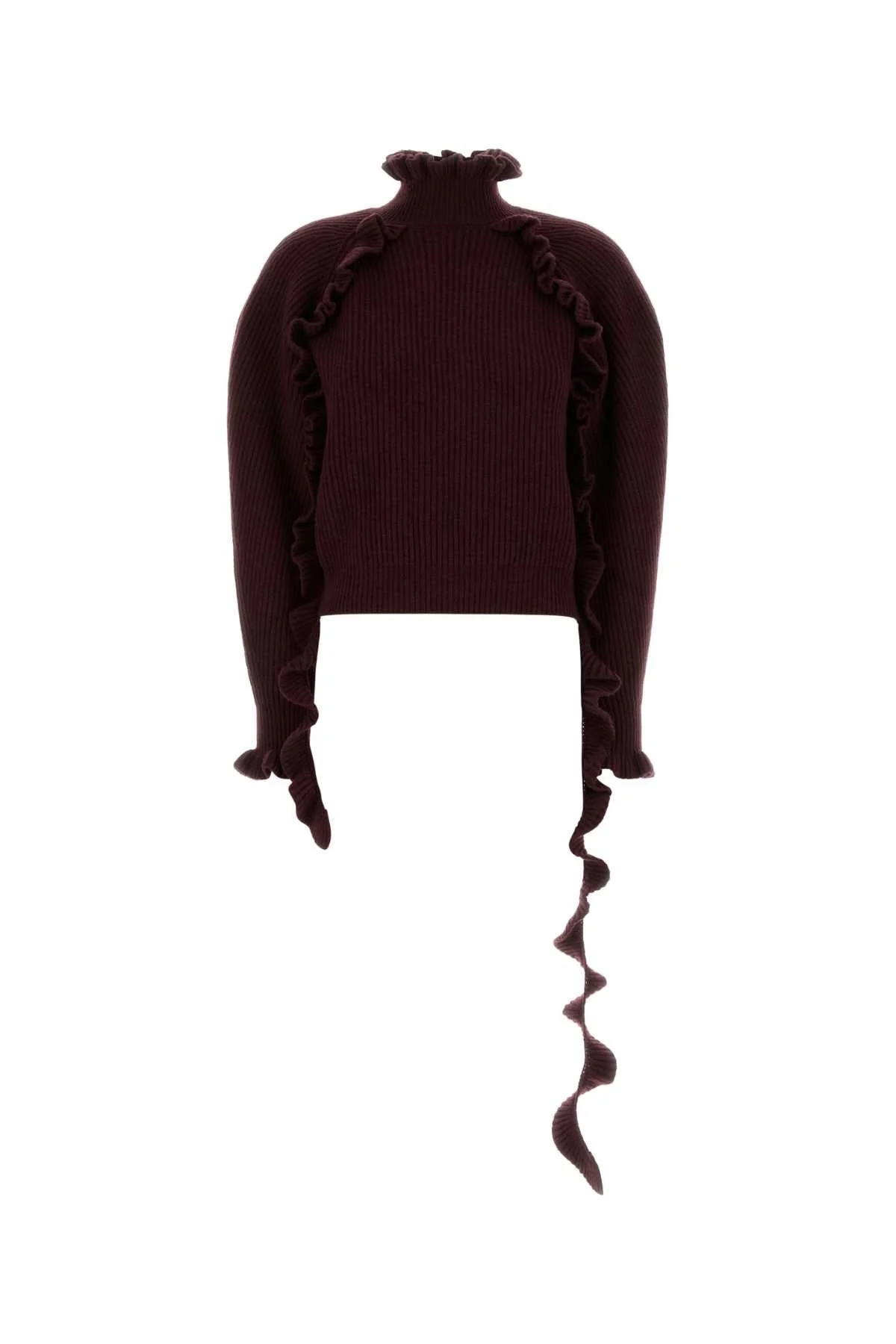 Blumarine Women Aubergine Wool Sweater - 1