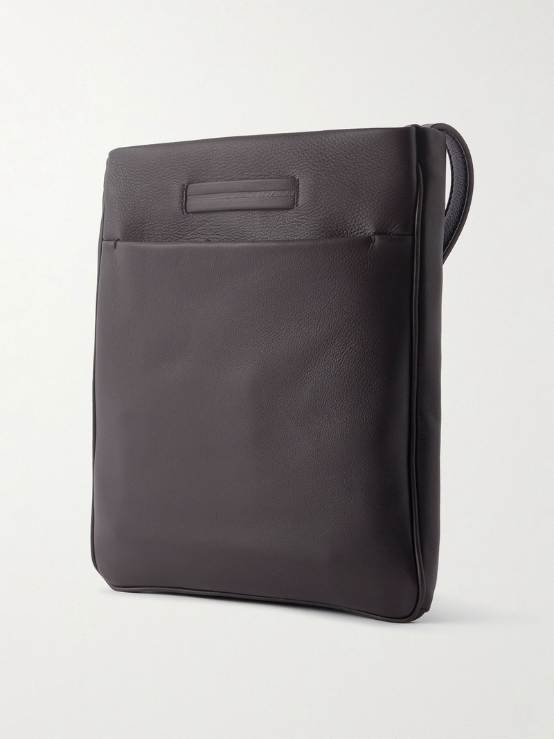 SECONDSKIN Leather Messenger Bag Dark brown 3