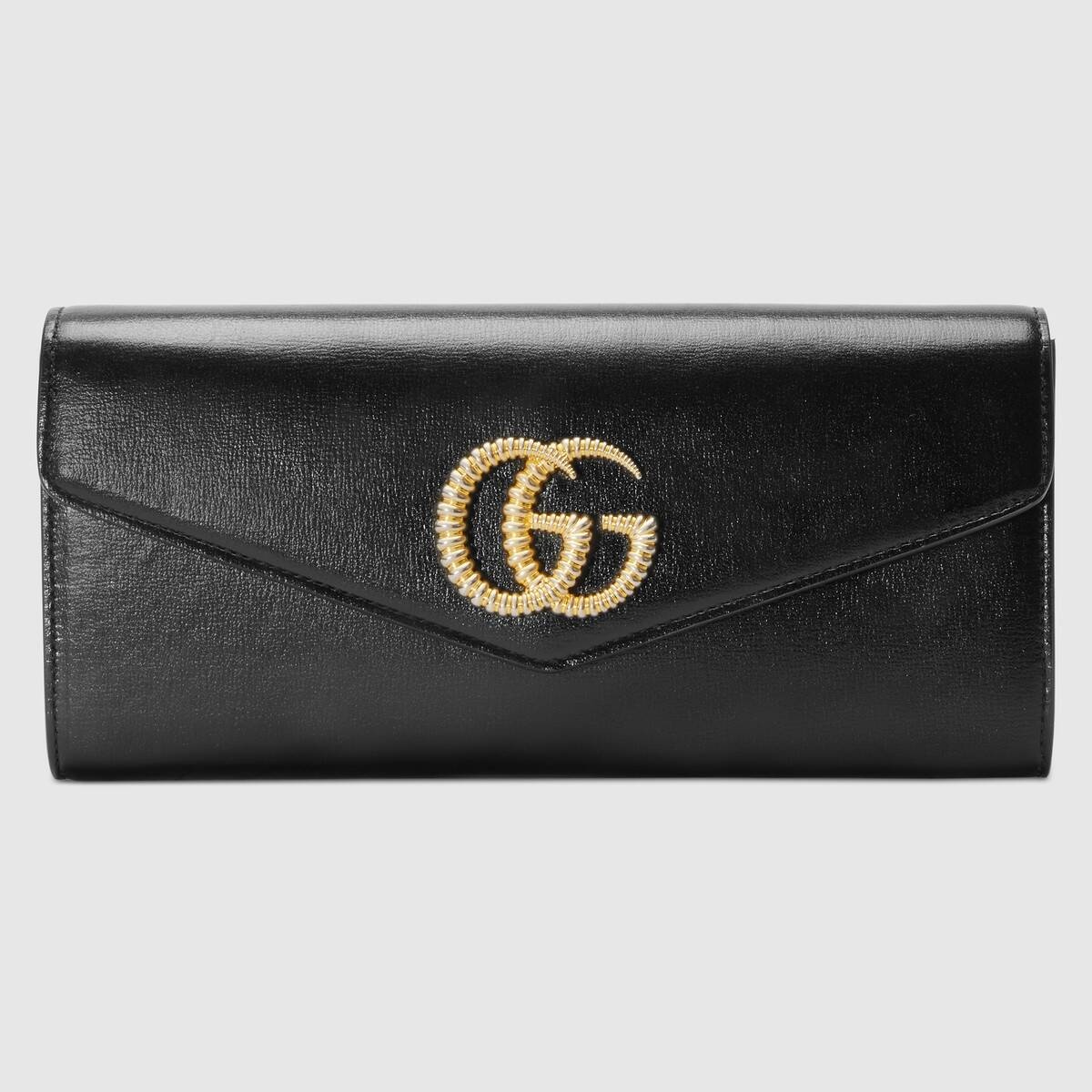 Broadway leather clutch with Double G - 1