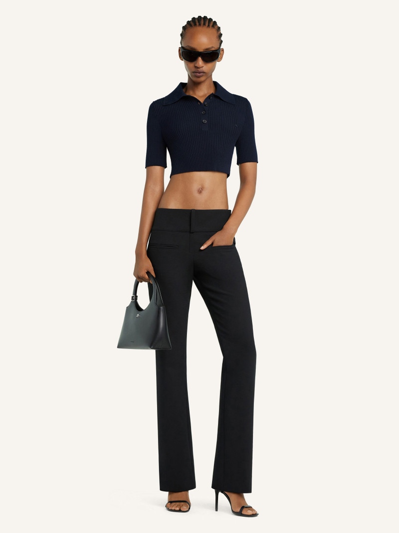 courrèges CROPPED KNIT POLO outlook