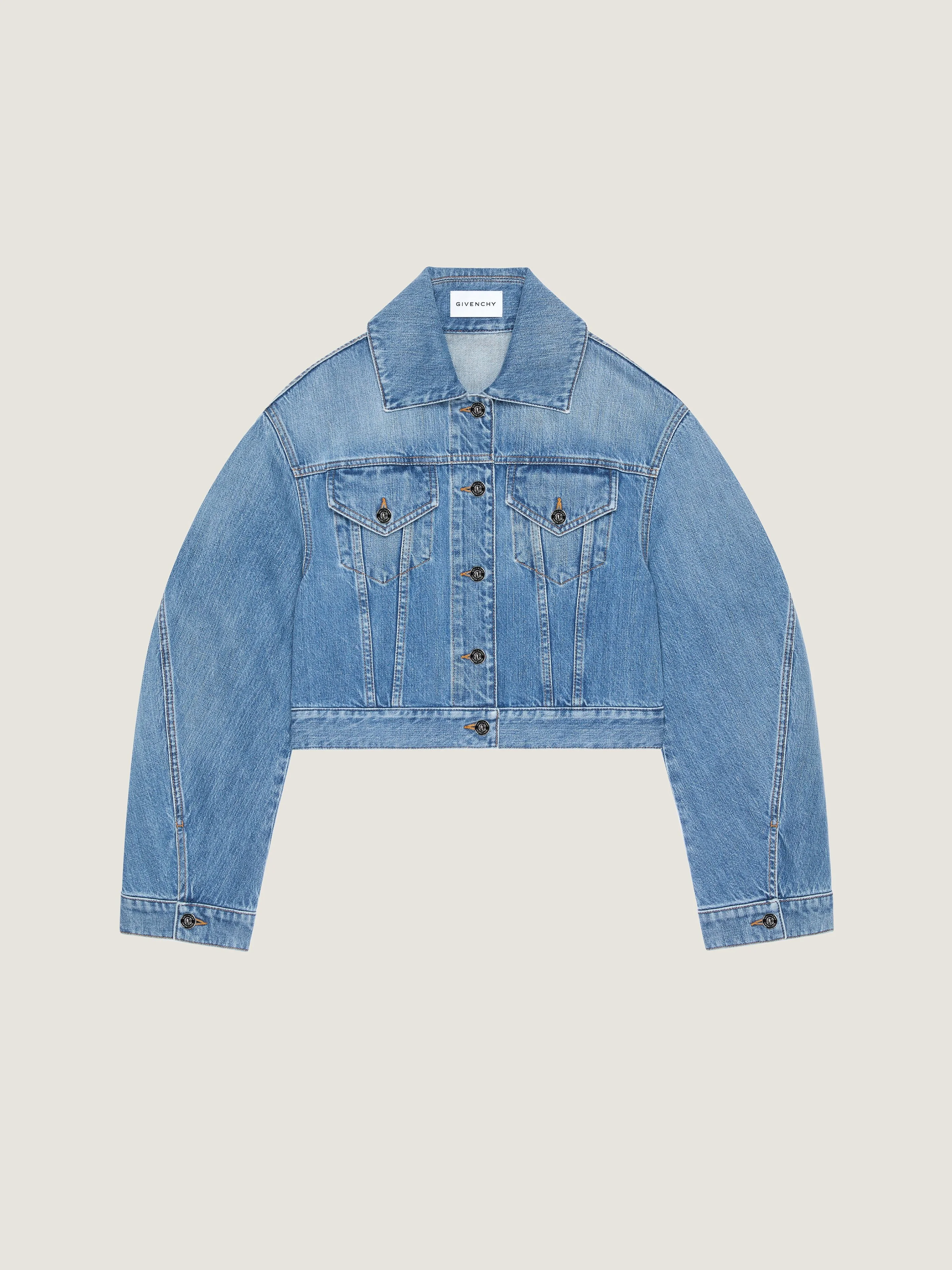 JACKET IN WASHED DENIM - 1