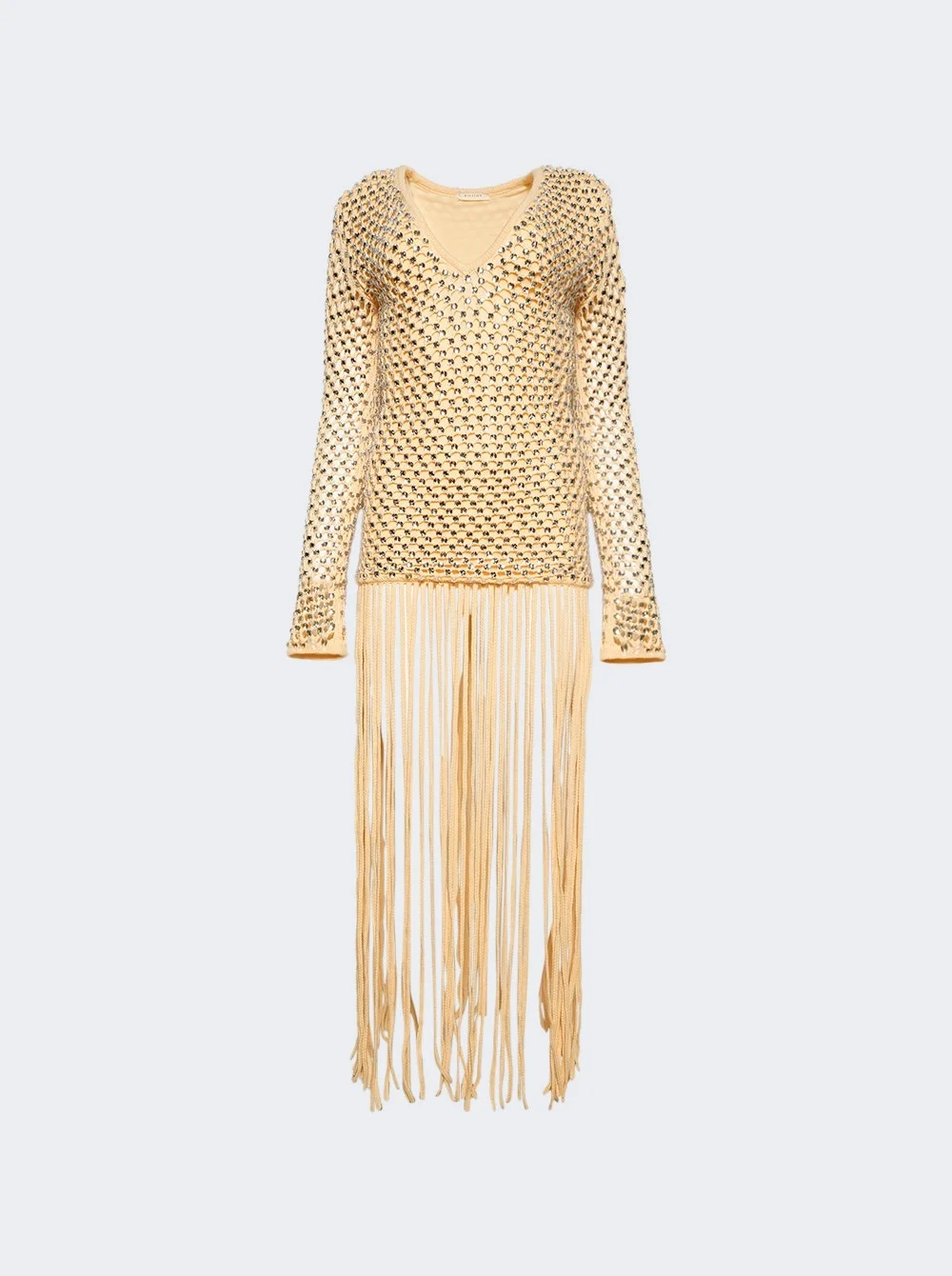 Long Sleeve Gala Gown Sand - 1