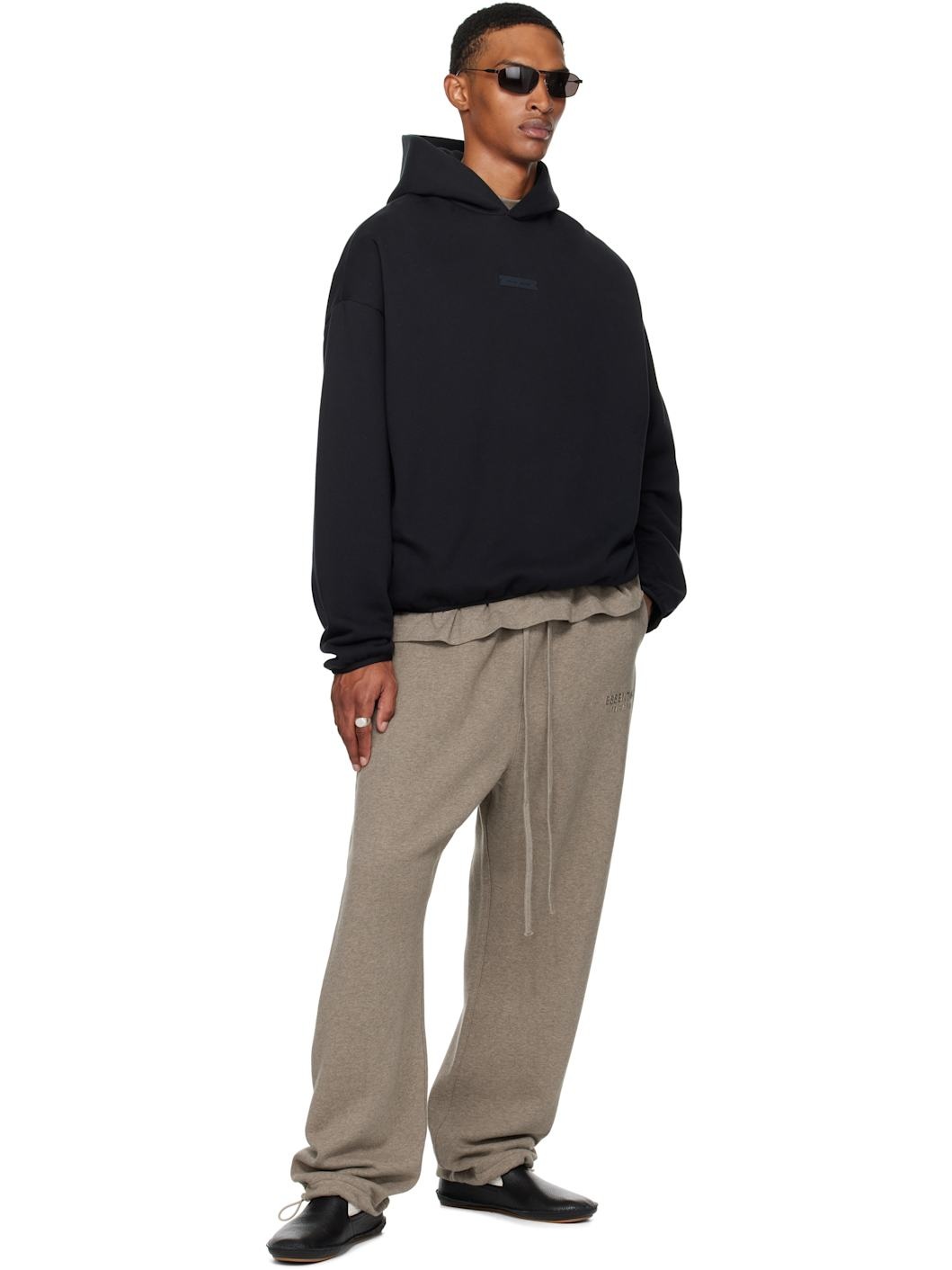 Brown Relaxed Fleece Sweatpants - 4