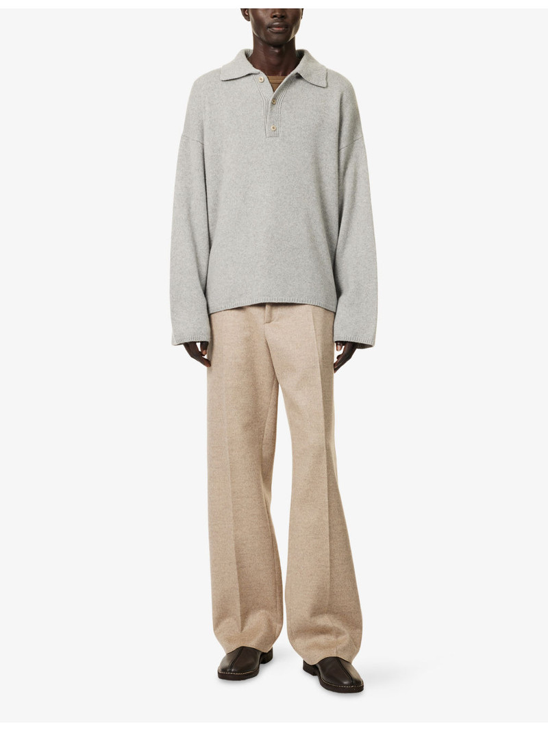 The Elder Statesman Dume Rugby Collar Cashmere Jumper outlook